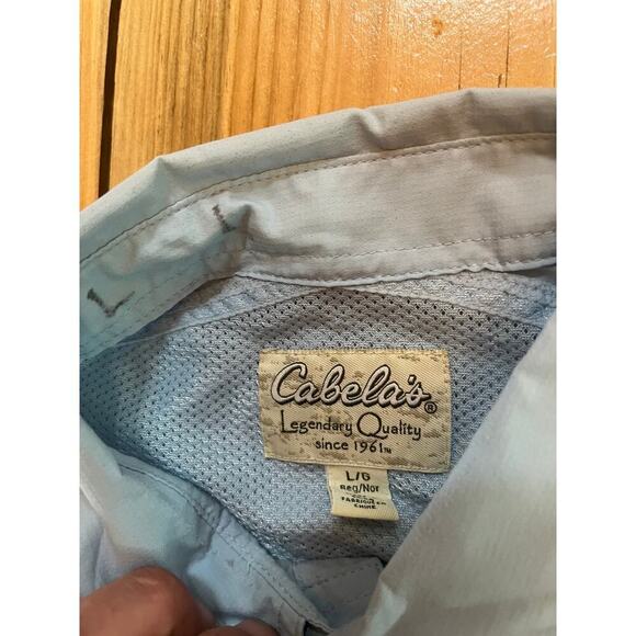Cabela's Mens Outdoor Button up shirt. Breathable. Fishing. Pocket Size Large - Picture 3 of 6